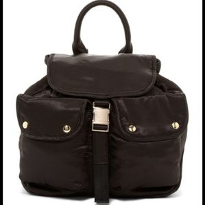 Steve Madden - Black Satin Backpack